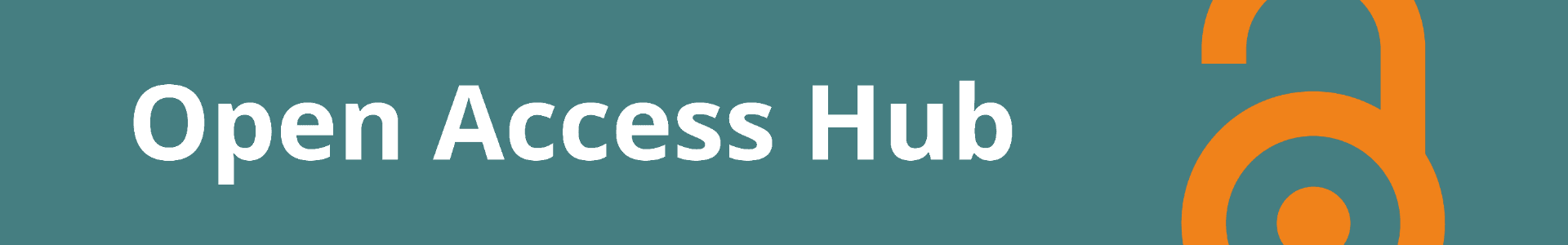 Decorative banner with text reading 'Open Access Hub'