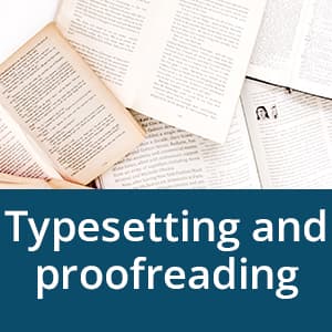 Typesetting and proofreading