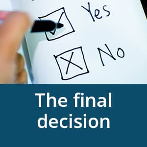 The final decision