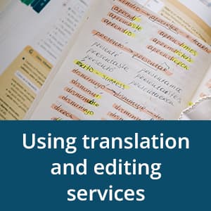 Using translation and language-editing services